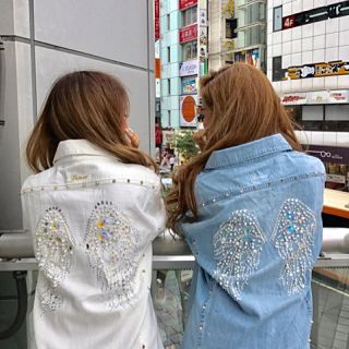 タグ付き新品♡DaTuRa♡星デコジャケット♡ビジュー付きデニムジャケットシャツ