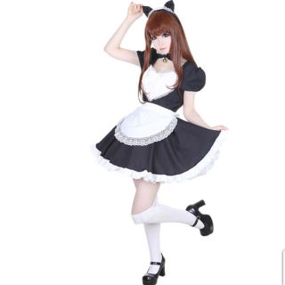 ボディライン(BODYLINE)のbody line ★猫耳メイド服★ネイビー★美品(衣装)