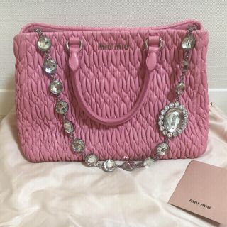 ミュウミュウ(miumiu)の♡様  miumiuナッパクリスタルバック(ハンドバッグ)