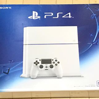 プレイステーション4(PlayStation4)の【美品】PS4 グレイシャーホワイト 500GB(家庭用ゲーム機本体)