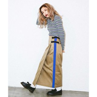 エックスガール(X-girl)のケロケロケロッピ様専用 LINED WRAP SKIRT(ロングスカート)