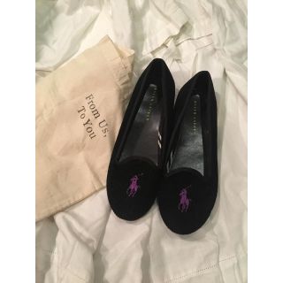 美品☆ラルフローレン バレエ フラットシューズ パンプス 紫 美品☆ラルフローレン バレエ フラットシューズ パンプス 紫