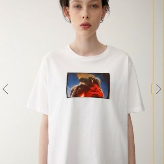 マウジー(moussy)のカーミットさまE.T.SW HugsPHOTO Tシャツ ホワイト フリーサイズ(Tシャツ(半袖/袖なし))