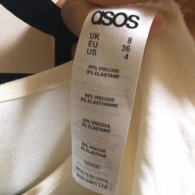 asos(エイソス)のエイソス オフホワイト シンプル ワンピース レディースのワンピース(ロングワンピース/マキシワンピース)の商品写真