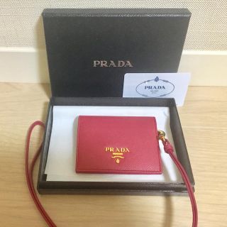 プラダ(PRADA)のPRADA♡ネームタグパスケース サフィアーノ(名刺入れ/定期入れ)