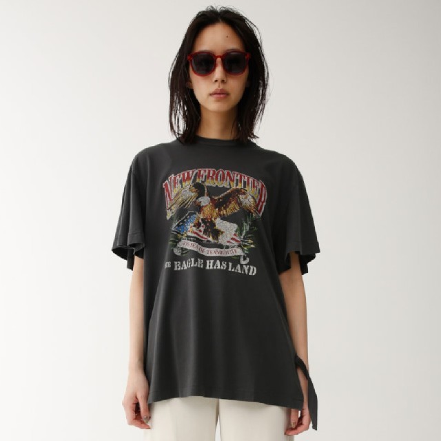 moussy(マウジー)のMOUSSY NEW FRONTIER Tシャツ ブラック フリーサイズ レディースのトップス(Tシャツ(半袖/袖なし))の商品写真