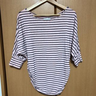 プロポーションボディドレッシング(PROPORTION BODY DRESSING)のプロポーションボディドレッシング ピンク×ネイビーボーダーカットソー(カットソー(長袖/七分))