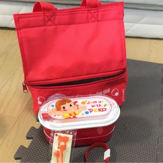 フジヤ(不二家)のペコちゃんお弁当箱セット(弁当用品)