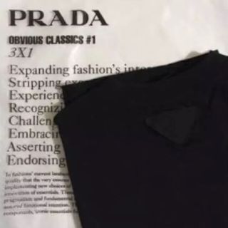 プラダ(PRADA)のPRADA パックT 黒 丸首(Tシャツ/カットソー(半袖/袖なし))