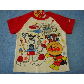 バンダイ(BANDAI)のアンパンマン プリントＴシャツ９５ｃｍ 赤(Tシャツ/カットソー)