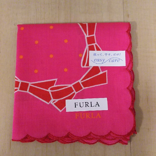 Furla(フルラ)の新品❗️ ハンカチ タオルハンカチ 3点 セット ピンク ブルー 白 レディースのファッション小物(ハンカチ)の商品写真