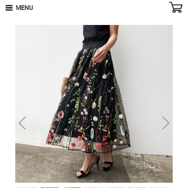 ZARA(ザラ)のmiscela 刺繍チュールスカート レディースのスカート(ロングスカート)の商品写真