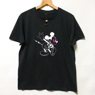 ロンハーマン(Ron Herman)のライズリヴァレンス カットオフヘンリーネック レフトアイマウス Tシャツ blk(Tシャツ/カットソー(半袖/袖なし))