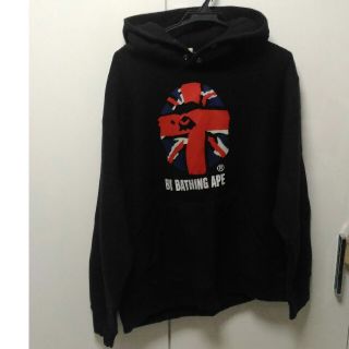 アベイシングエイプ(A BATHING APE)のA BATHING APEパーカー（ユニオンジャック柄）(パーカー)