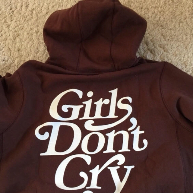 Supreme(シュプリーム)のGiris Don't Cry hoodie ブラウン Lサイズ メンズのトップス(パーカー)の商品写真