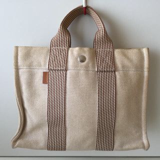 エルメス(Hermes)のHERMESフールトゥPMアイボリー(トートバッグ)