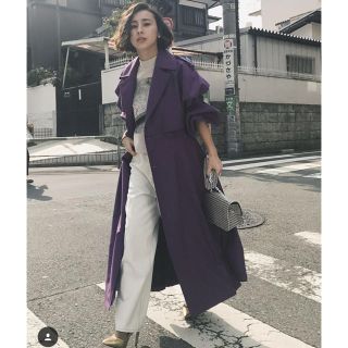 Ameri VINTAGE(トレンチコート ・ パープル/紫色系)のフリマ Ameri VINTAGE(トレンチコート ・ パープル/紫色系)のフリマ