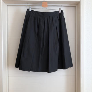 アールユー(RU)のru 未使用品 ギャザースカート 表示３Lサイズ(実際は2Lサイズ位)ブラック(ひざ丈スカート)