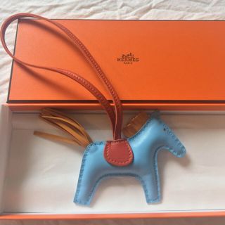 エルメス(Hermes)のエルメス ロデオチャーム PM セレスト(wonderful様専用)(バッグチャーム)