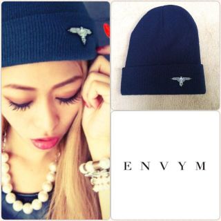 アンビー(ENVYM)のENVYM♡イーグルワッペンニットCAP(ニット帽/ビーニー)