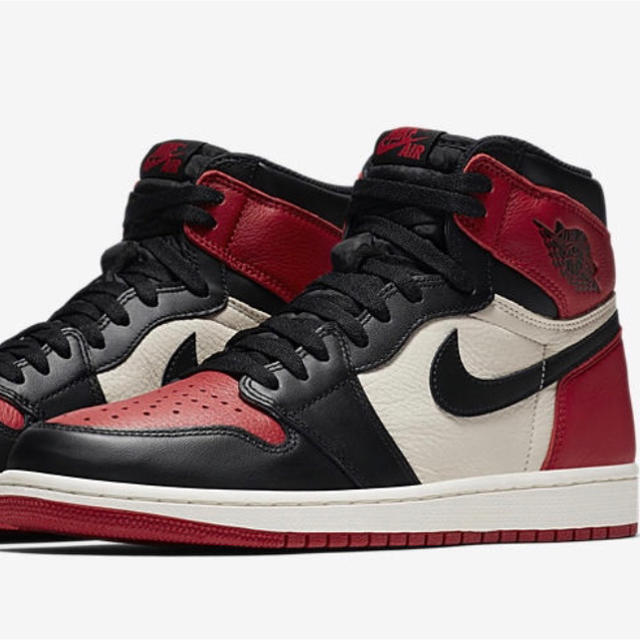 26.0】AIR JORDAN 1 エア ジョーダン つま赤 BRED TOE 26.0】AIR JORDAN 1 エア ジョーダン つま赤 BRED TOE