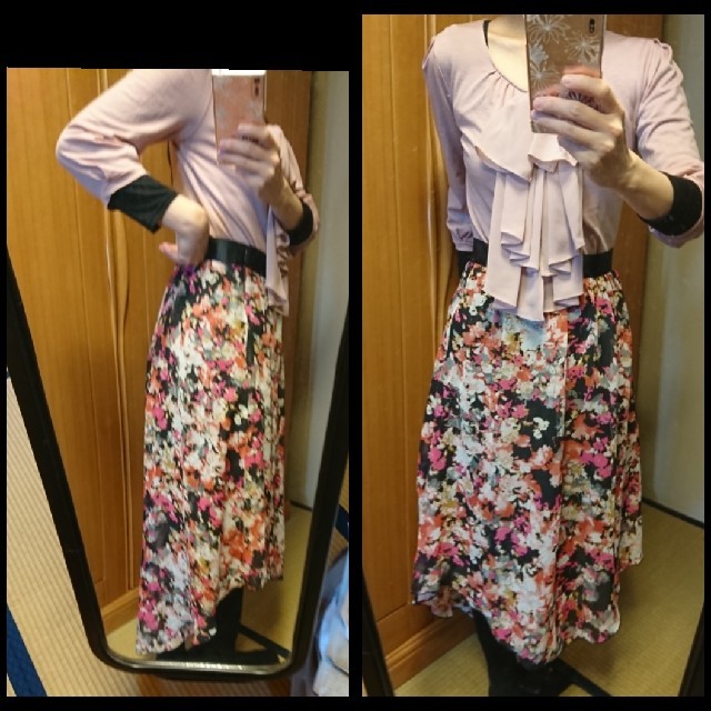 GU(ジーユー)の未使用花柄フィッシュテールスカート レディースのスカート(ロングスカート)の商品写真