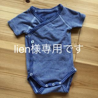 プチバトー(PETIT BATEAU)のPETIT BATEAU (プチバトー)半袖ロンパース 3m/60cm(ロンパース)