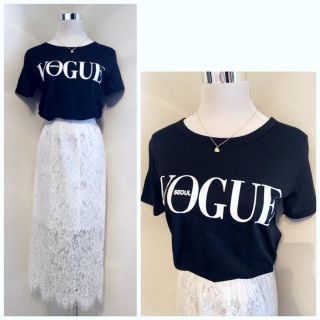 すぐにお届け♬*゜ヴォーグ T VOGUE ロゴ Tシャツ★ブラック(Tシャツ(半袖/袖なし))