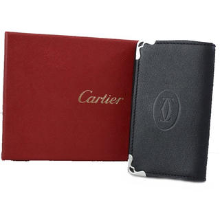 カルティエ(Cartier)のカルティエ 6連キーケース カボション レザー マスト ブラック(キーケース)