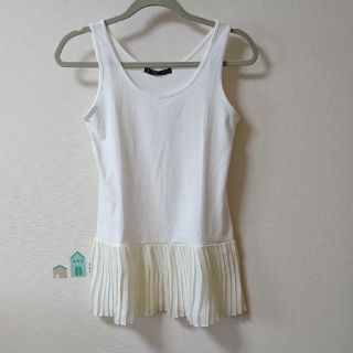 ヘザー(heather)の美品 ヘザー 裾プリーツタンクトップ(タンクトップ)