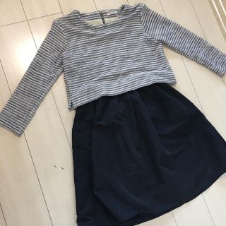 ラトータリテ(La TOTALITE)のほぼ新品♡La TOTALITEボーダー❌ネイビーワンピース(ひざ丈ワンピース)