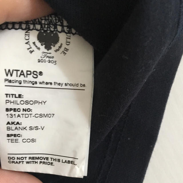 W)taps(ダブルタップス)のWTAPS Vネック Tシャツ tee ネイビー S メンズのトップス(Tシャツ/カットソー(半袖/袖なし))の商品写真