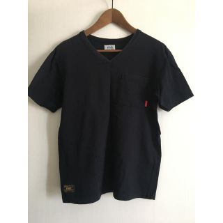 ダブルタップス(W)taps)のWTAPS Vネック Tシャツ tee ネイビー S(Tシャツ/カットソー(半袖/袖なし))