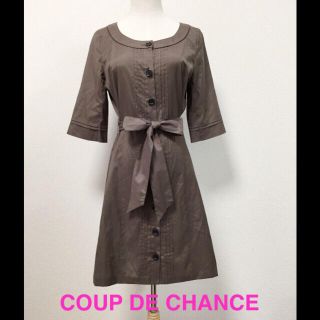 クードシャンス(COUP DE CHANCE)の美品COUP DE CHANCEのキレイめワンピース⭐️(ひざ丈ワンピース)