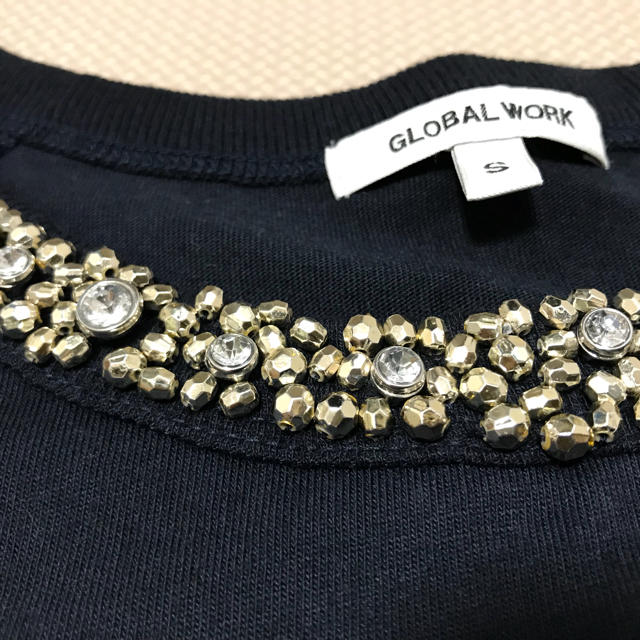 GLOBAL WORK(グローバルワーク)のGLOBAL WORK☆ビジュー付カットソー レディースのトップス(カットソー(半袖/袖なし))の商品写真