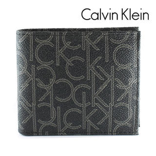 カルバンクライン(Calvin Klein)の新品 カルバンクライン 二つ折り財布 メンズ レザー ブラック 79463BK(折り財布)