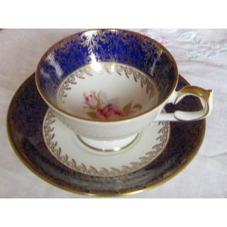 エインズレイ(Aynsley China)のエインズレイ　コーヒーカップ アンド ソーサー　コバルトブルー　未使用品(食器)