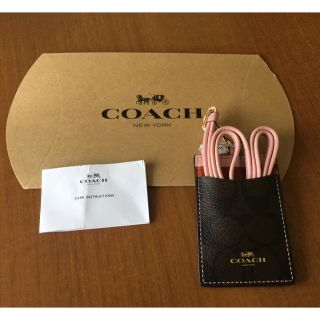 コーチ(COACH)の値下げ‼️新品☆COACH IDケース ピンク(パスケース/IDカードホルダー)