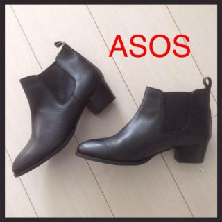 エイソス(asos)のASOS/リアルレザー/ショートブーツ(ブーツ)