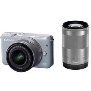 キヤノン(Canon)の新品★未使用★キャノン★EOS M10★ダブルズーキット★グレー(ミラーレス一眼)