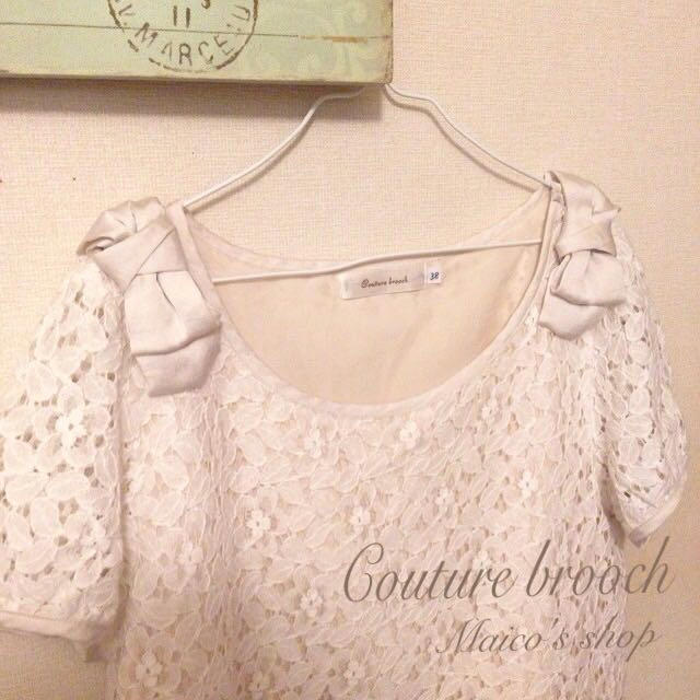 anatelier(アナトリエ)のCouture brooch♥︎トップス レディースのトップス(Tシャツ(半袖/袖なし))の商品写真