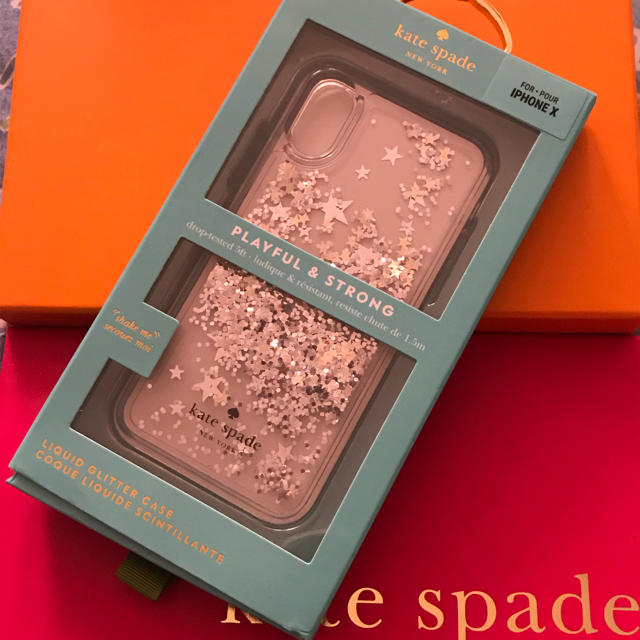 kate spade new york(ケイトスペードニューヨーク)の【値下げ中】kate spade iPhoneX グリッターケース  スマホ/家電/カメラのスマホアクセサリー(iPhoneケース)の商品写真