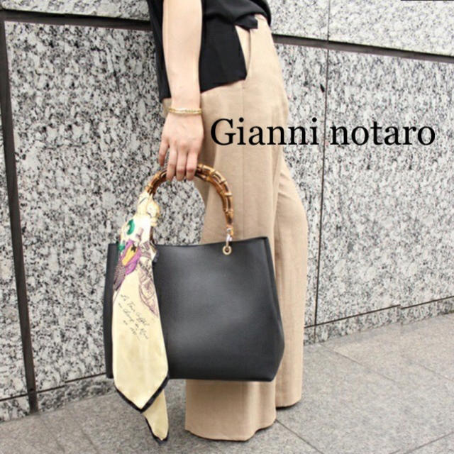 GIANNI NOTARO Carol J. バンブーハンドル トートバッグ www ...