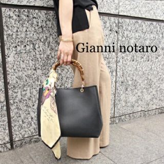 ドゥーズィエムクラス(DEUXIEME CLASSE)の美品⭐️Gianni notaro ／ジャンニノターロ バンブー トートバック(ハンドバッグ)