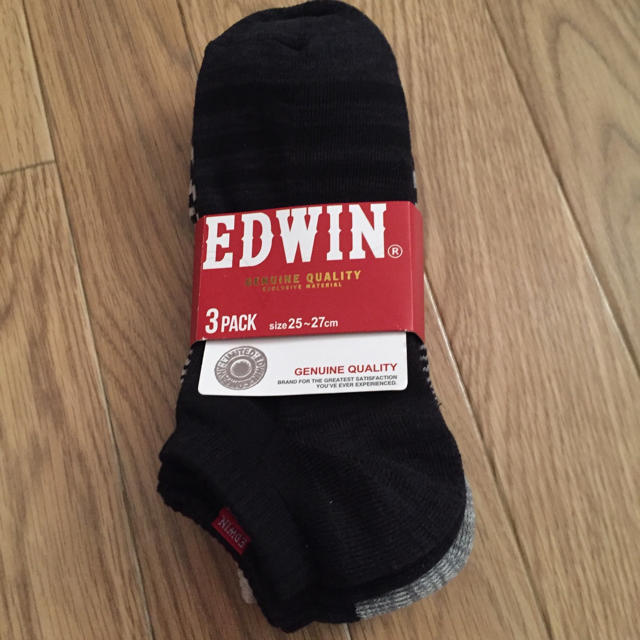EDWIN(エドウィン)の新品未使用 靴下 3パック エドウィン メンズのレッグウェア(ソックス)の商品写真