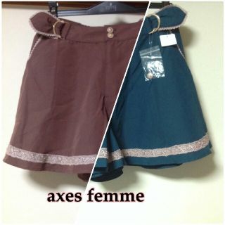 アクシーズファム(axes femme)の【新品】axes femmesショートキュロット (ショートパンツ)