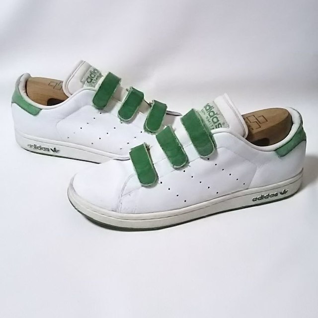 adidas(アディダス)の最高傑作希少カラー!アディダススタンスミスレザーベルクロスニーカー白緑 メンズの靴/シューズ(スニーカー)の商品写真