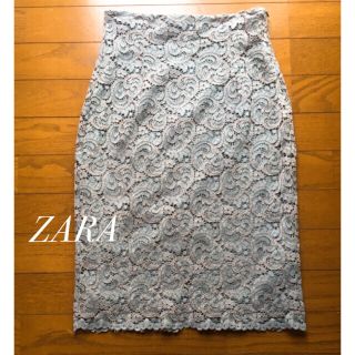 ザラ(ZARA)のZARAレーススカート(ひざ丈スカート)