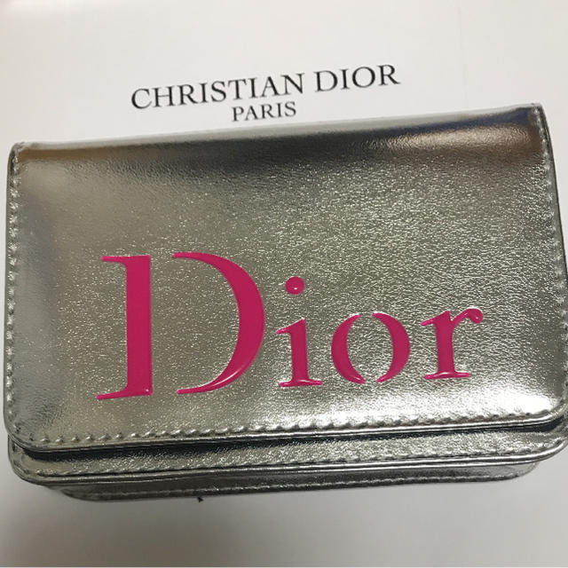 Christian Dior - ディオール コスメポーチ シルバーxピンク 新品未 ...