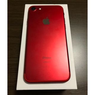 アップル(Apple)のiPhone7 Red 128ギガ simフリー(スマートフォン本体)